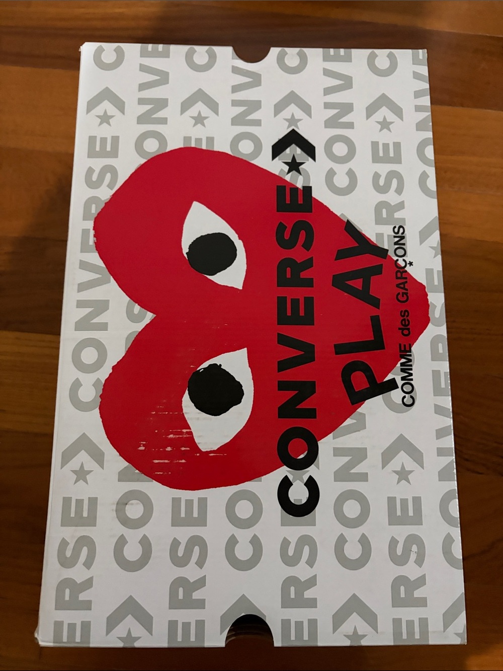Converse Play Comme des Garçons White Box with Red Heart Graphic